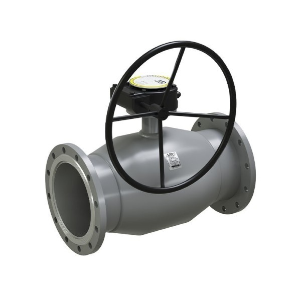 Кран стальной шаровой цельносварной  DN 200 PN 25 450мм стандартнопроходной фланцевый с редуктором LD Regula
