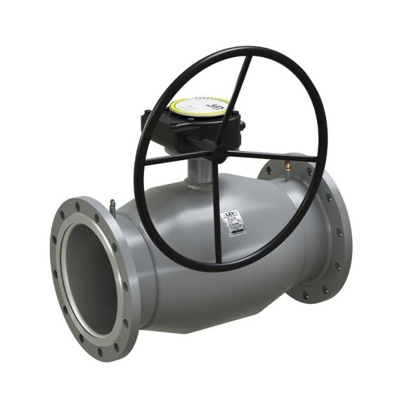 Кран стальной шаровой цельносварной DN 200 PN 16 450мм стандартнопроходной фланцевый с редуктором LD Energy Regula Кран стальной шаровой цельносварной DN 200 PN 16 450мм стандартнопроходной фланцевый с редуктором LD Energy Regula