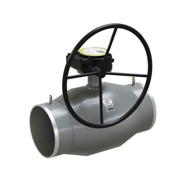 Кран стальной шаровой цельносварной DN 125 PN 25 330мм стандартнопроходной приварной с редуктором LD Energy Regula