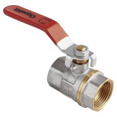 Кран латунный шаровой MVI AquaHit BV.311.04 DN 20 PN 25 рычаг муфта-муфта полнопроходной никелированный