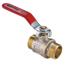 Кран латунный шаровой MVI AquaHit BV.316.04 DN 25 PN 25 рычаг штуцер-штуцер полнопроходной никелированный