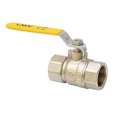 Кран латунный шаровой газовый MVI BV.811 DN 50 PN 25 никелированный полнопроходной муфта-муфта рычаг