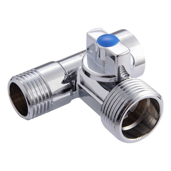 Кран латунный шаровой MVI BV.462 DN 15-20 PN 10 хромированный проходной штуцер бабочка Кран латунный шаровой MVI BV.462 DN 15-20 PN 10 хромированный проходной штуцер бабочка