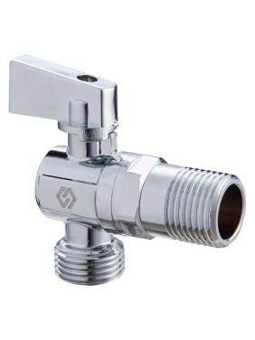 Кран латунный шаровой угловой MVI BV.463 DN 15-15 PN 10 штуцер бабочка