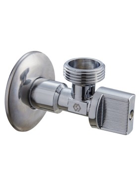 Кран латунный шаровой угловой MVI BV.464 DN 15-20 PN 10 штуцер бабочка