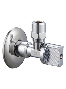 Кран латунный шаровой угловой MVI BV.464 DN 15-цанга 10 PN 10 наружная-M10 штуцер бабочка