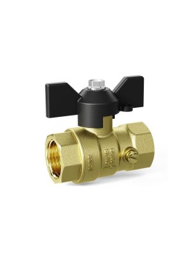 Кран латунный шаровой DN 15 PN 16 под манометр G1/2''хG1/2'' муфта-муфта бабочка LD Pride