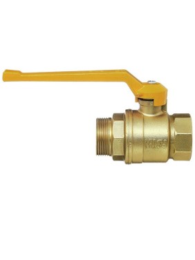 Кран латунный шаровой газовый 11Б27п DN40 PN40 рычаг муфта-штуцер БАЗ Standart