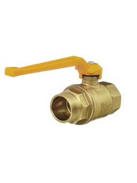 Кран латунный шаровой газовый 11Б27п DN40 PN40 рычаг муфта-штуцер БАЗ Standart