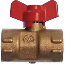 Кран латунный шаровой 11Б27п(М)2 DN 15 PN 16 трёхходовой под манометр G1/2''хG1/2'' муфта-муфта бабочка Пензапромарматура