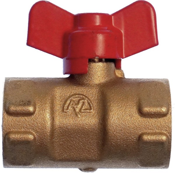 Кран латунный шаровой 11Б27п(М)2 DN 15 PN 16 трёхходовой под манометр G1/2''хG1/2'' муфта-муфта бабочка Пензапромарматура