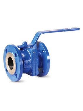 Кран шаровой DN 150 PN 16 чугунный 210мм уплотнение PTFE фланцевый FAF 1100150