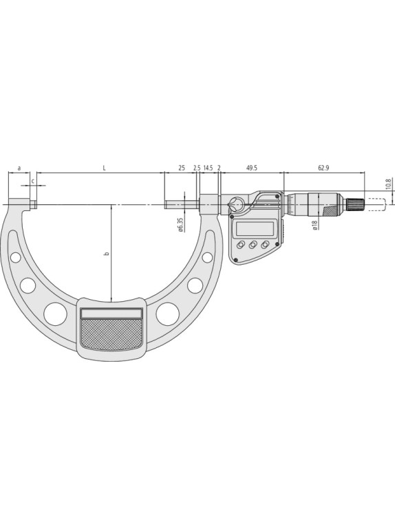 Микрометр МКЦ- 150 0,001 электронный 3-кн. IP65 293-251-30 Mitutoyo