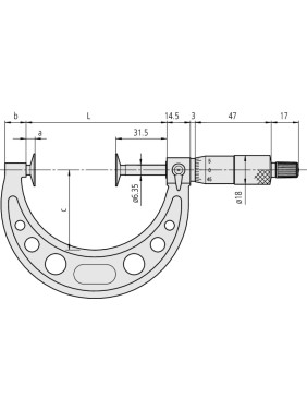 Микрометр зубомерный МЗ- 75 0,01 123-115 Mitutoyo