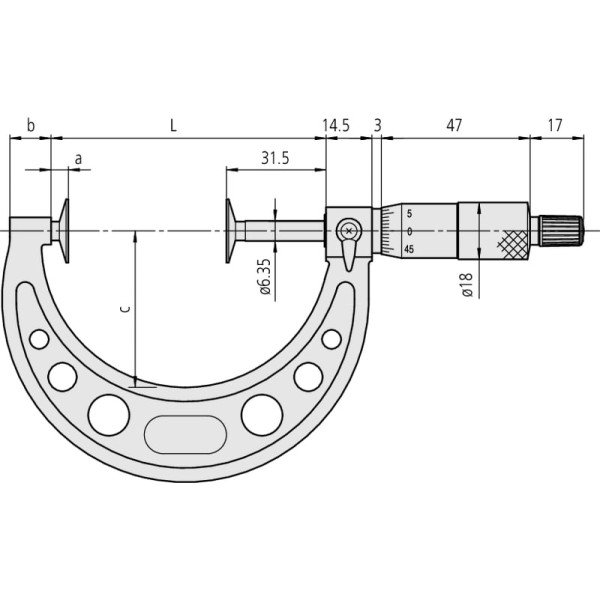Микрометр зубомерный МЗ- 75 0,01 123-115 Mitutoyo