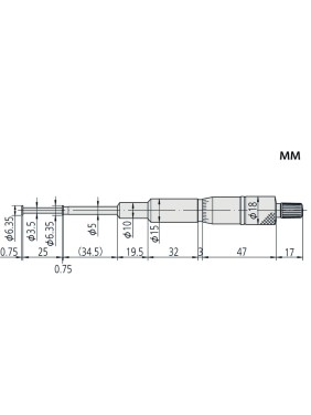 Микрометр канавочный-100 0,01 146-225 Mitutoyo