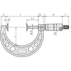 Микрометр зубомерный МЗ-200 0,01 123-108 Mitutoyo