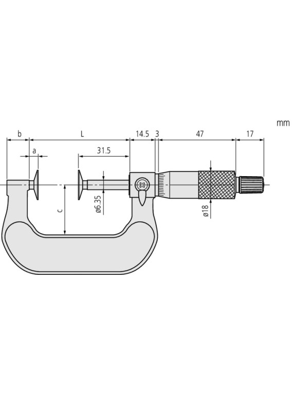 Микрометр зубомерный МЗ- 25 0,01 123-113 Mitutoyo