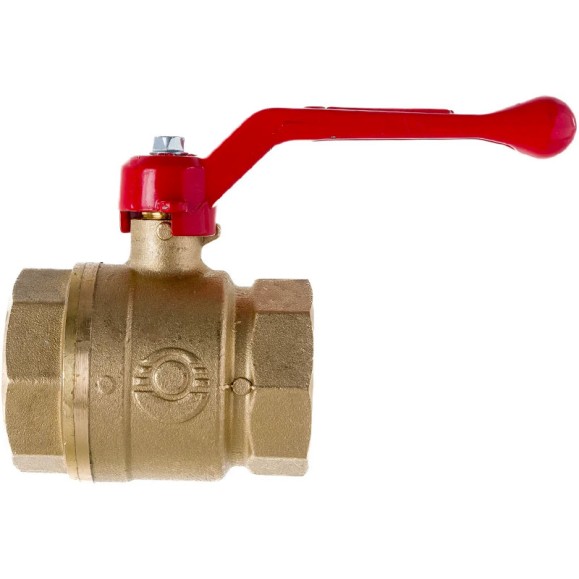 Кран латунный шаровой 11Б27фт1М DN 32 PN 40 рычаг муфта-муфта Valfex.214 DeltaPro