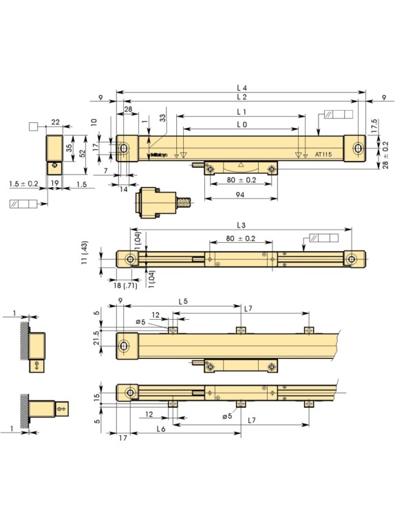 Система Linear Scale измерениядлины AT116-1000 539-287-30 Mitutoyo