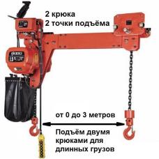 ТАЛЬ ЦЕПНАЯ С ДВУМЯ КРЮКАМИ OCALIFT 1Т 6М ШИРИНА 2М