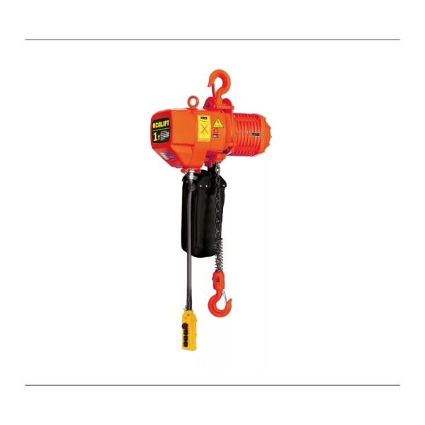 Таль OCALIFT 01-02D 1 т, 6 м, две скорости, 380в, электрическая, цепная, стационарная, на крюке oca0102dn6m