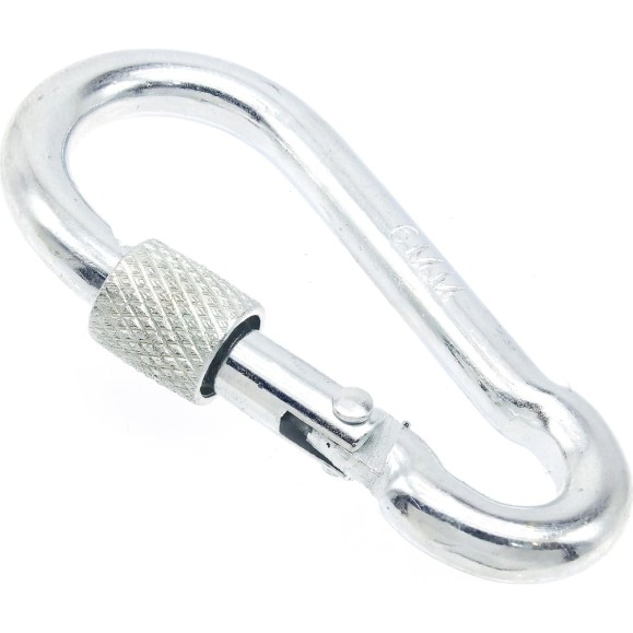 Карабины с муфтой BOWT 6 мм, оцинкованные, DIN 5299d, 4 шт. B03515
