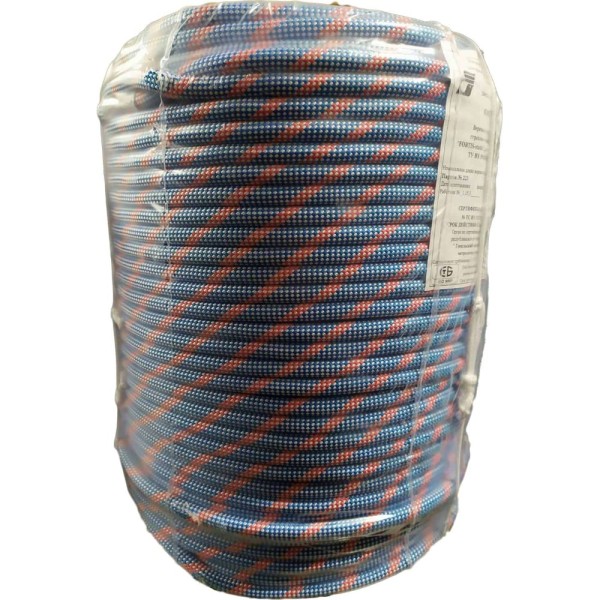 Веревка АзотХимФортис Ввс 48-ми прядная fortis-static, 9 мм, 100 м 76456