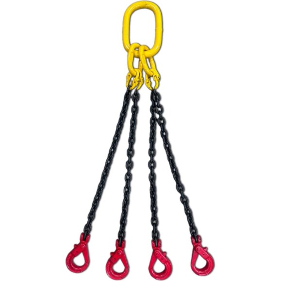 Цепной четырехветвевой строп с самозакрывающимися крюками КанТраст  4СЦ 6,70/6000 4STS6706000CSK