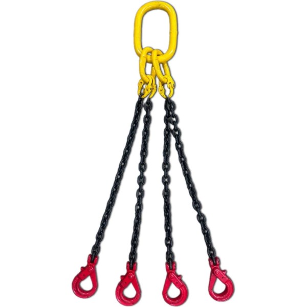 Цепной четырехветвевой строп с самозакрывающимися крюками КанТраст  4СЦ 2,36/1000 4STS2361000CSK