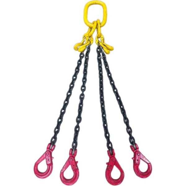 Цепной четырехветвевой строп с самозакрывающимися крюками и крюками-укоротителями КанТраст  4СЦ 4,25/3000 4STS4253000RCSK