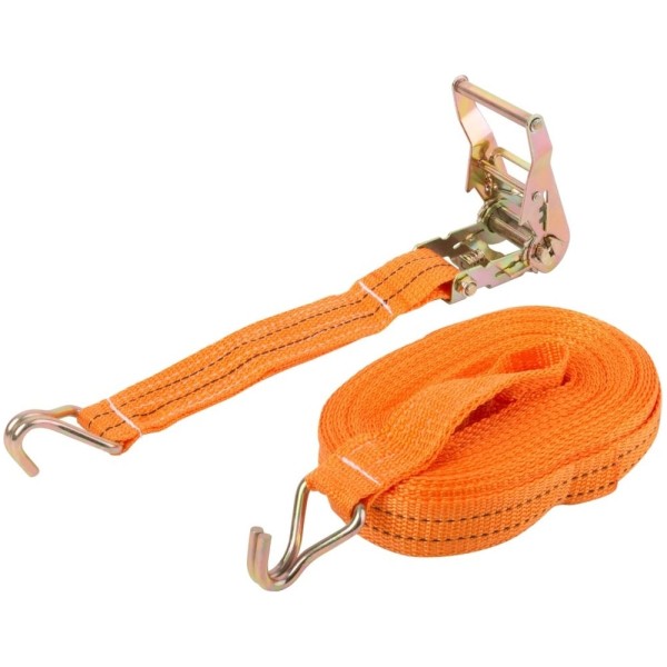 Ремень для крепления груза FIT храповый механизм, лента 38 мм x 12 м, 1500 кг / 3000 кг 64919