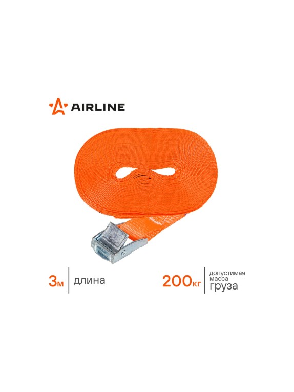 Ремень крепления груза с фиксатором (3 м, 200 кг) Airline AS-T-01