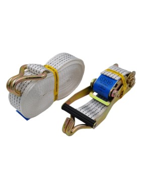 Стяжной ремень UVE 2.5/5 т, 10 м, белый UVE RS2-50-5000-10-white
