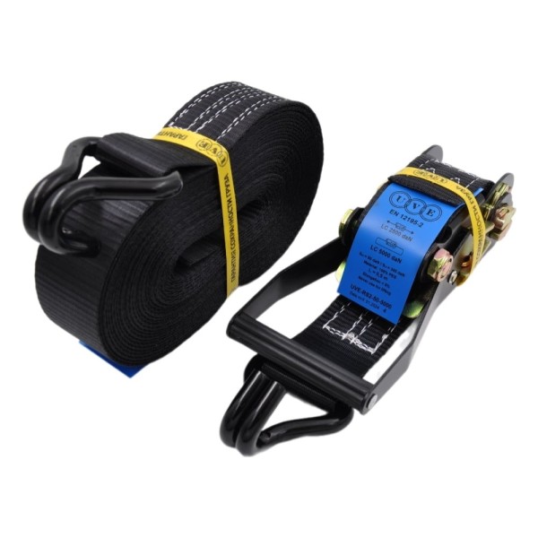 Стяжной ремень UVE 2.5/5 т, 10 м, черный RS2-50-5000-10-black