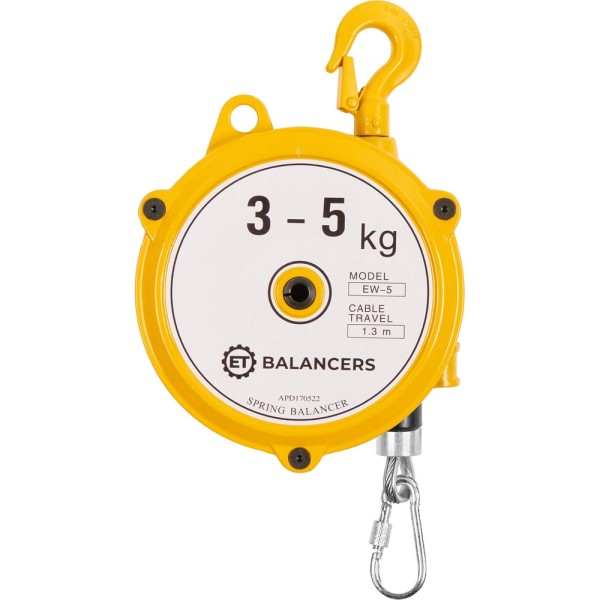 Пружинный балансир ET Balancers грузоподъемность 3-5 кг, ход троса 1.3 м, модель 3-5 100588525