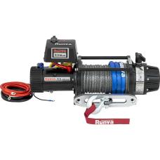 Лебёдка автомобильная электрическая Runva 12V 9500 lbs 4350 кг MAX высокоскоростная, влагозащищенная, синтетический трос EWB9500MAX-Q-SR