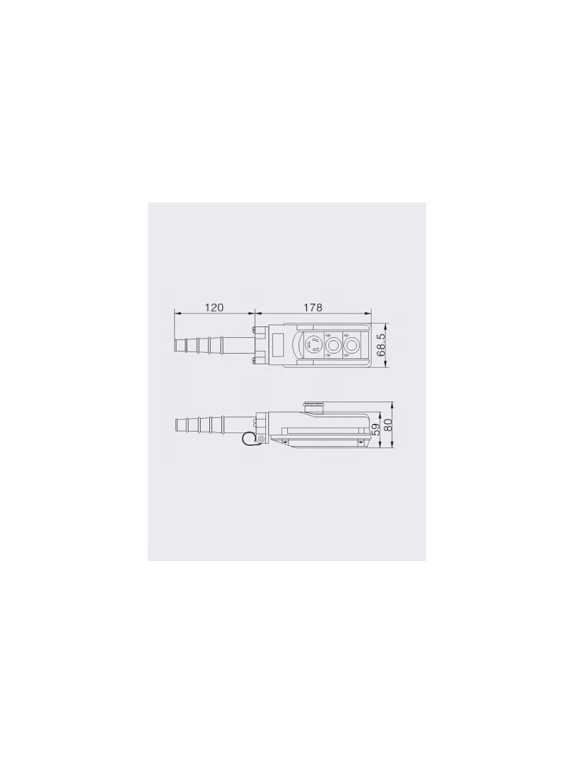 Пульт управления OCALIFT 2 кнопки, 2 скорости, стоп, старт, ключ IP55 TNHA1-61S