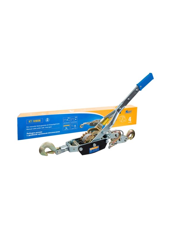 Лебедка ручная KRAFT с двойным храповым механизмом 4Т KT 709006