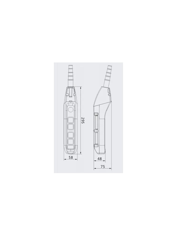 Пульт управления OCALIFT 4 кнопки, М5, 1 скорость, стоп, IP55 TNHA1-62F