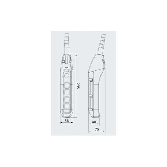 Пульт управления OCALIFT 4 кнопки, М5, 1 скорость, стоп, IP55 TNHA1-62F