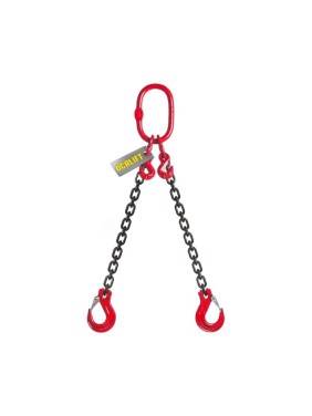 Цепной строп OCALIFT 2СЦ 1,6т 2,5м с укоротителями двухветвевой цепь глазированная 6x18 T8 G80 2sc1600t25hf