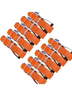 Комплект стяжных кольцевых ремней Grosco 1-2 т, 2 м, 25 мм, 10 шт, для крепления груза с храповым механизмом RSTK01002C0