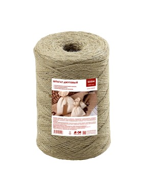 Джутовый шпагат Komfi 500 м, 1200 текс, бурый 117802