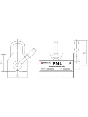 Магнитный захват Сибталь модель PML 1Т 080 0001 1000