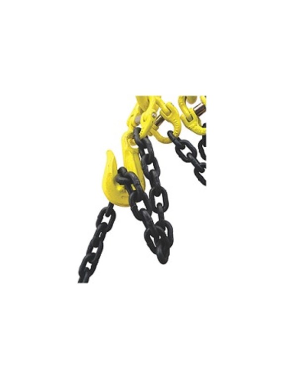 Строп цепной ООО "Пкф "ГрузоподъемТехоснастка" 4СЦ 6.4 т, 4000 мм, на увеличенном звене 210x300 мм, с укорачивающими крюками, самозакрывающиеся крюки 9500