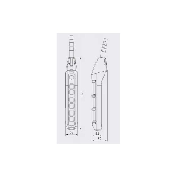 Пульт управления OCALIFT 6 кнопок М5 1 скорость, стоп, IP55 TNHA1-63F