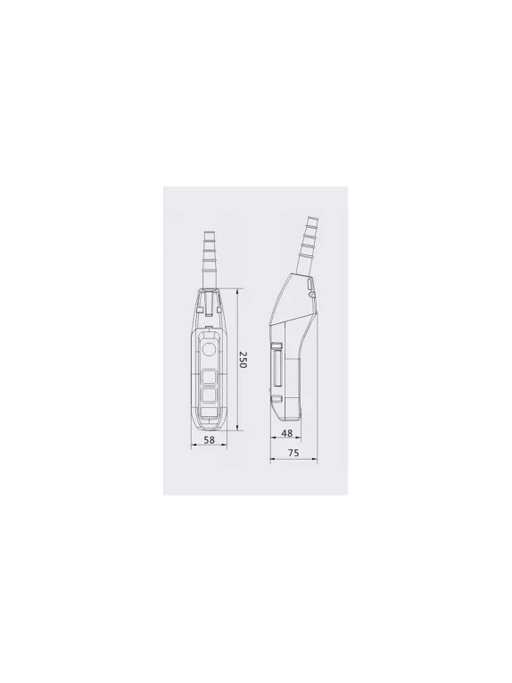 Пульт управления OCALIFT 2 кнопки М5 2 скорости, стоп, ключ, IP55 TNHA1-61FYS