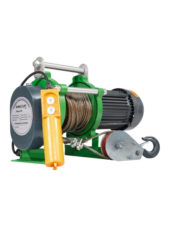 Лебедка электрическая ( электролебедка 300/600кг, 70/35м, U=380v, P3, 50HZ) EURO-LIFT KCD 00019829