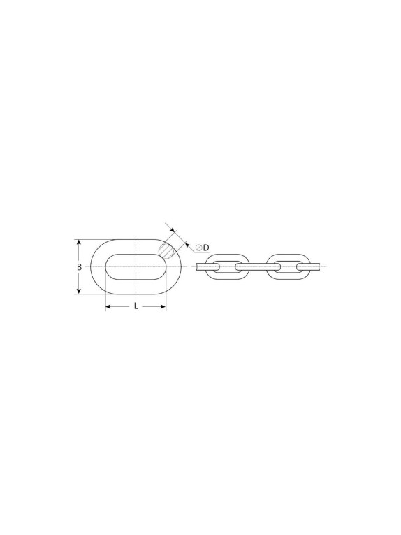 Короткозвенная цепь Зубр DIN 766 оцинкованная сталь, d=2мм, L=200м 4-304050-02